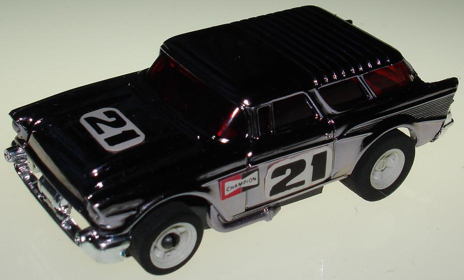 Box 55 AFX 57 Chevy Chrome Plated Chevrolet Nomad HO Slot Car Hood
