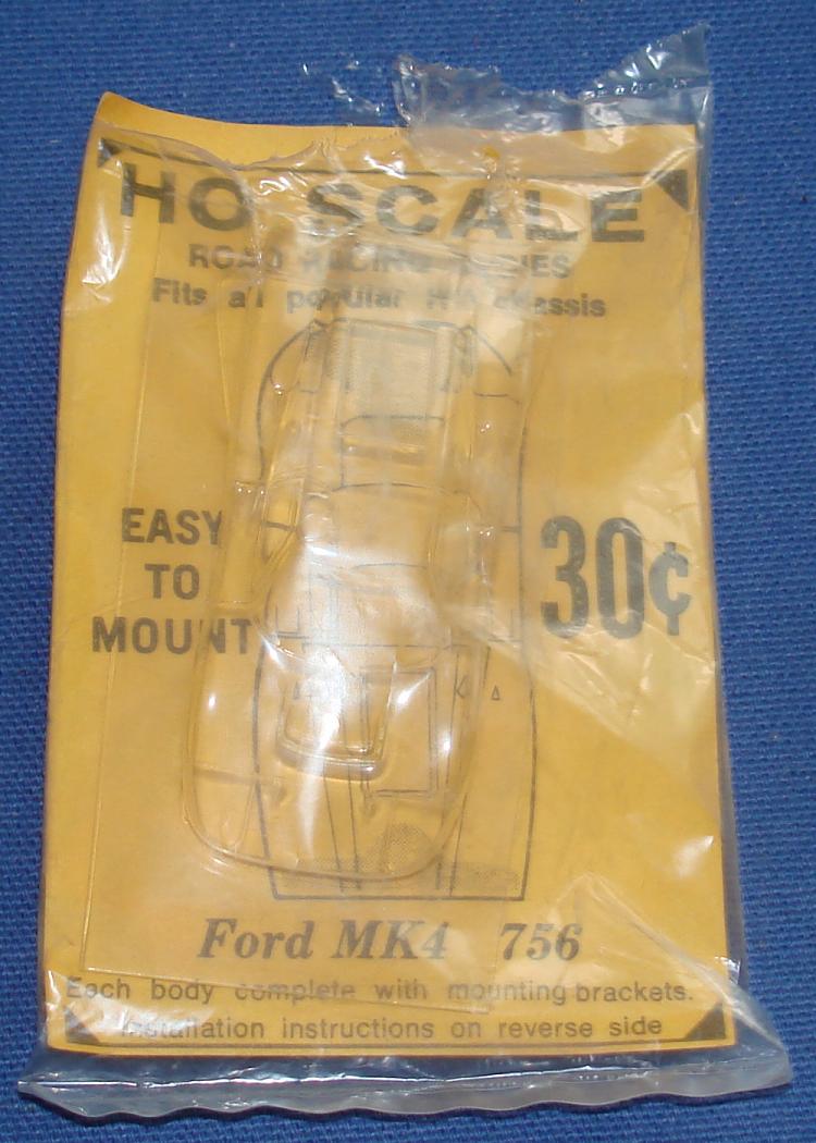 Lancer HO Scale Clear Slot Car Body Kit 756 Ford M4