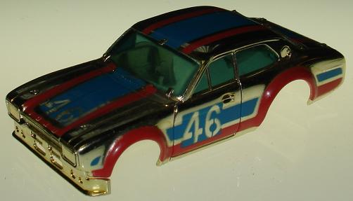 AFX Ford Escort Chrome Slot Car Body