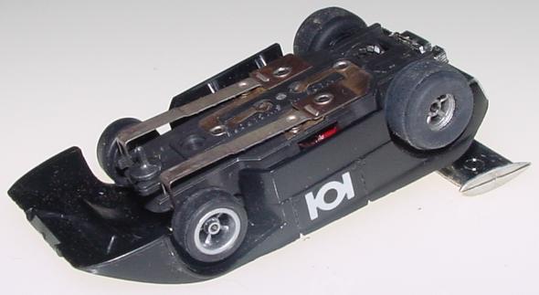 Aurora AFX Shadow Can Am Black HO Scale Slot Car Runner Chassis