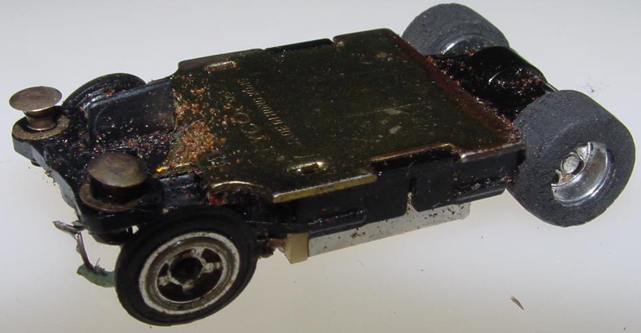 Tycopro Used Slot Car HO Scale Brass Pan Chassis Pickup Buttons