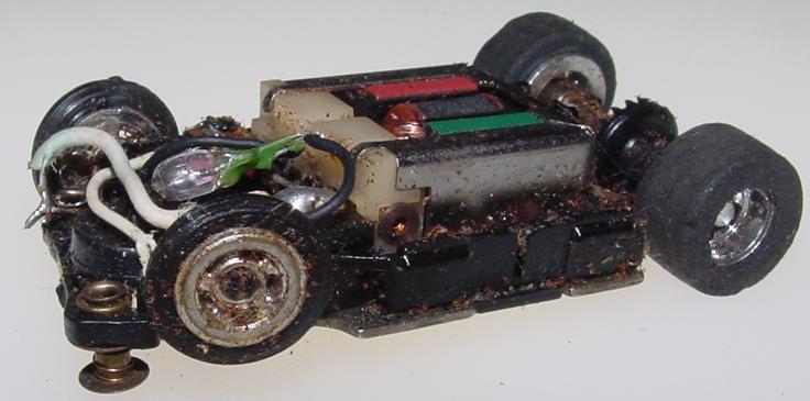 Tycopro Used Slot Car HO Scale Brass Pan Chassis Motor