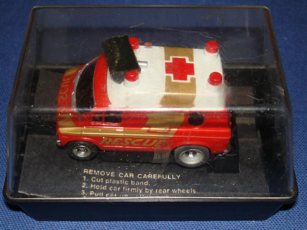 Aurora AFX Magna Traction Dodge Rescue Van Vehicle Slot Car MIB Driver Door
