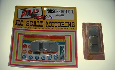 Atlas HO Slot Car Grey Porsche 904 1101 NMOC