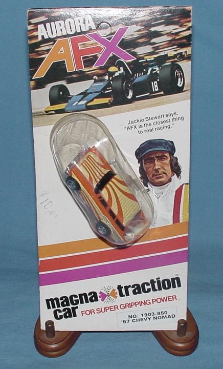 Aurora AFX 1957 Chevrolet Chevy Nomad Orange Yellow Sunburst MOC HO Slot Car