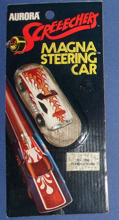 Aurora Screeechers Flaming Baracuda HO Magna Steering Slot Car