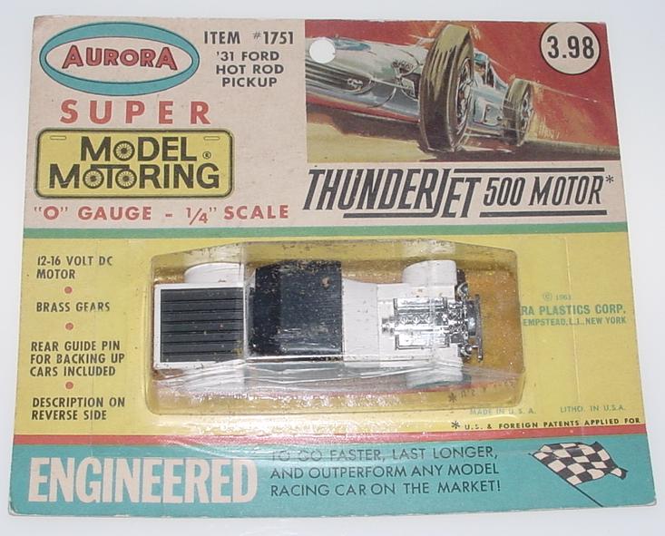 Aurora Super Model Motoring 1/4 Scale O Gauge Slot Car Racing Hot Rod #1751