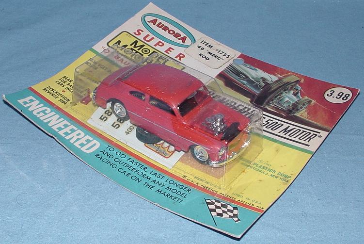 Aurora Super Model Motoring 1/4 Scale O Gauge Slot Car Racing 49 Merc Hot Rod #1755