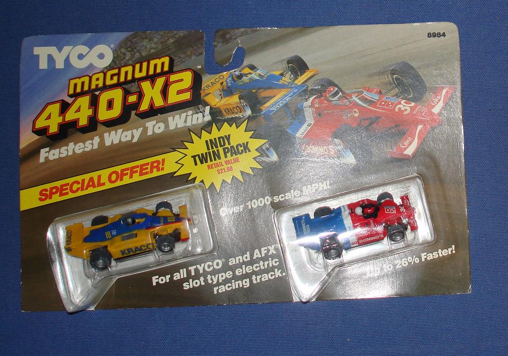 Tyco Magnum 440 X2 Chassis Slot Car Racing Kraco Dominos Pizza Indy Twin Pack