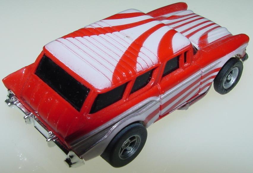 AFX 1957 Chevy Nomad Slot Car Starburst Red White Tailgate