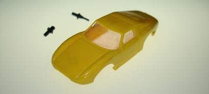 Atlas HO Slot Car Lemon Porsche 904 Yellow Tinted Windows