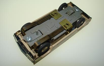 Atlas HO Slot Car Tan Chevrolet Impala Chassis