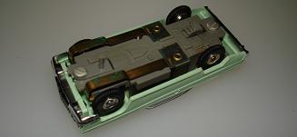 Atlas HO Slot Car Seafoam Green Chevy Impala Chassis