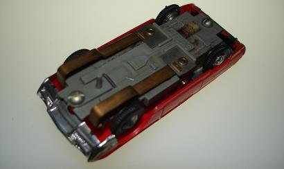 Atlas HO Slot Car Red Ford Thunderbird Chassis
