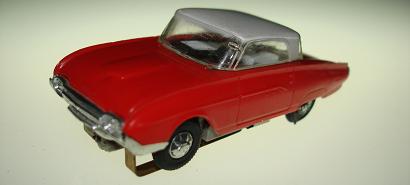 Atlas HO Slot Car Red Ford Thunderbird