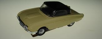 Atlas HO Slot Car Yellow Ford Thunderbird