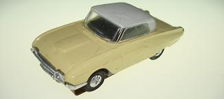ATLAS HO SLOT CARS 1277 YELLOW WHITE FORD THUNDERBIRD T-BIRD CHROME BUMPERS