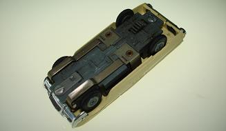 Atlas HO Slot Car Yellow Ford Thunderbird Chassis