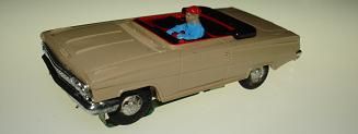 Atlas HO Slot Car Tan Chevrolet Impala Convertible Front Bumper
