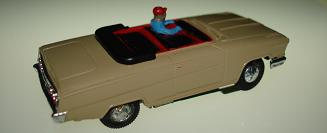 Atlas HO Slot Car Tan Chevrolet Impala Convertible Rear Bumper