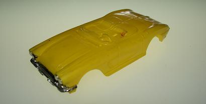 Atlas HO Slot Car Lemon Chevrolet Corvette Convertible
