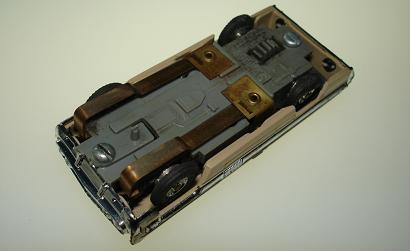 Atlas HO Slot Car Tan Oldsmobile Starfire Chassis
