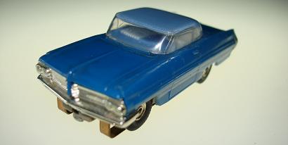 Atlas HO Slot Car Blue Pontiac Grand Prix Front Bumper