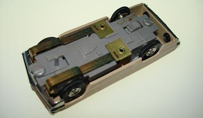 Atlas HO Slot Car Tan Pontiac Grand Prix Posts