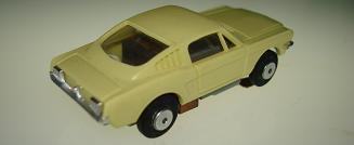 Atlas HO Slot Car Yellow Ford Mustang Fastback Trunk
