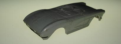 Atlas HO Slot Car Grey Chevy Vette Body