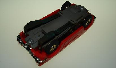 Atlas HO Slot Car Red Chevrolet Corvette Chassis