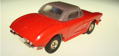Atlas HO Slot Car Red Chevrolet Corvette