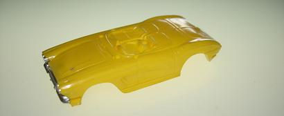 Atlas HO Slot Car Lemon Chevrolet Corvette Convertible