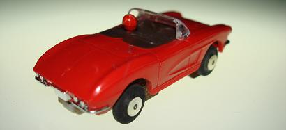 Atlas HO Slot Car Red Chevrolet Corvette Convertible