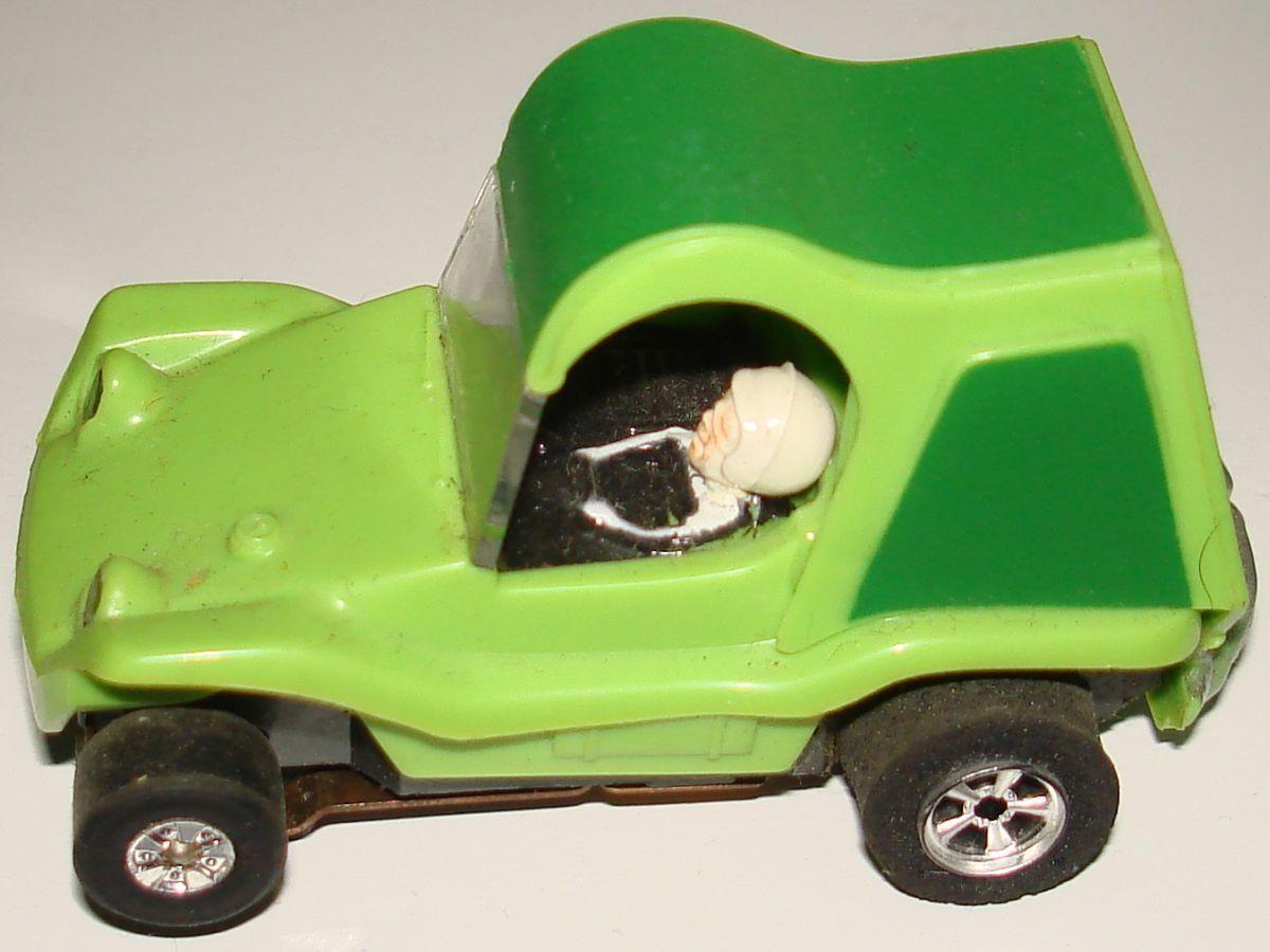 Aurora Model Motoring HO Scale Slot Car Racing Lime Green Sand Van Hood Aurora Model Motoring HO Scale Slot Car Racing Lime Green Sand Van Hood