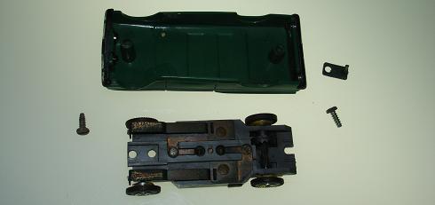 Aurora TJET Ford Fairlane Hardtop HO Slot Car Chassis Posts