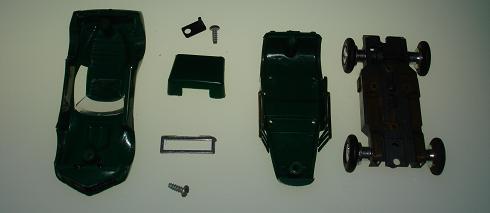 Aurora TJET Mako Shark HotRod HO Slot Car Chassis Posts