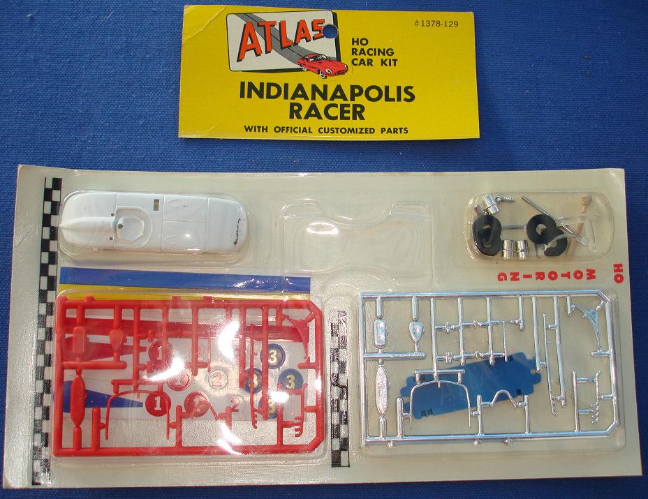 Atlas HO Slot Car Kit White Indianapolis 500 Racer Body Atlas HO Slot Car Kit White Indianapolis 500 Racer Body