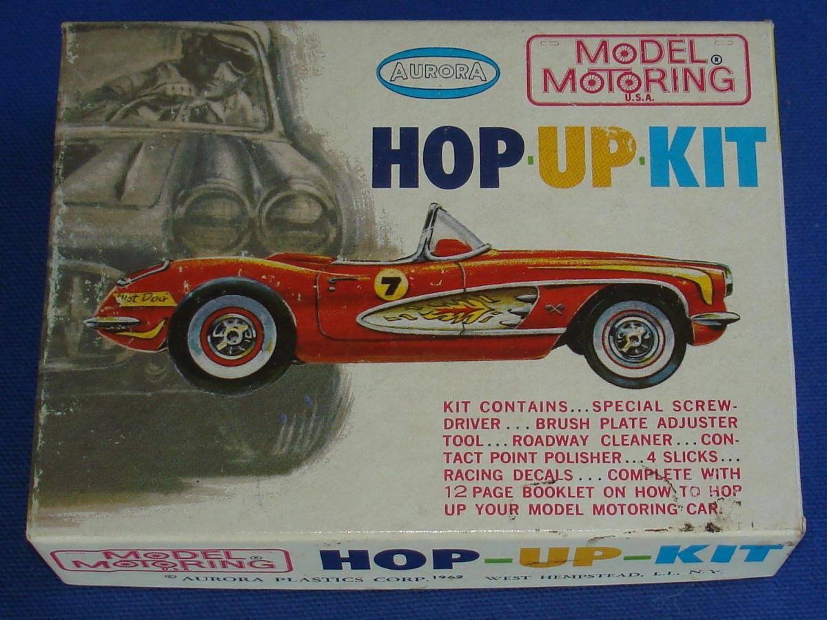 Aurora Model Motoring 1962 Vibrator Slot Car Hop Up Kit 1596 Box Lid