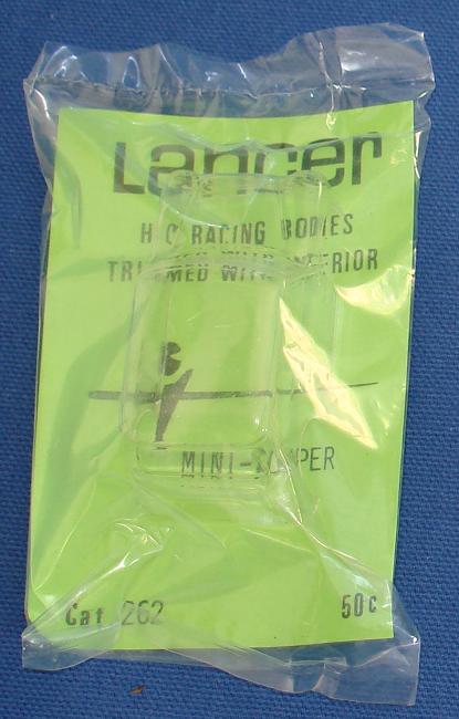 Lancer HO Scale Clear Slot Car Body Kit Mini Cooper