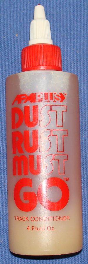 Aurora AFX Dust Rust Must Go Slot Car Racing Track Conditioner Bottle