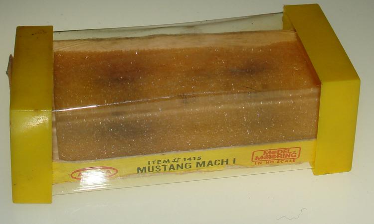 Aurora Model Motoring Thunderjet 500 #1415 Ford Mustang Mach I Empty Tjet Slot Car Box Label & Foam