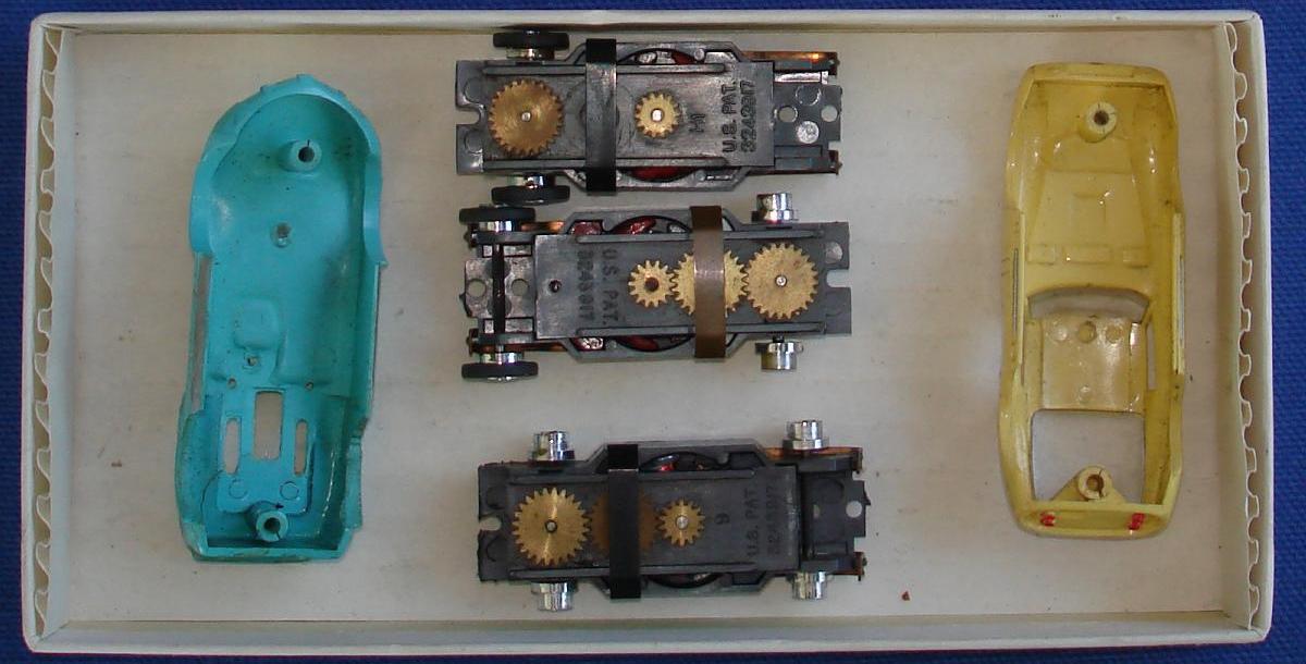 Aurora Model Motoring Thunderjet 500 HO Slot Car Chaparral AC Cobra Bodies