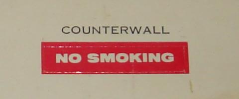 Atlas HO Slot Car Racing Pit Stop Kit 1408 Building Counter Wall Sticker No Smoking
