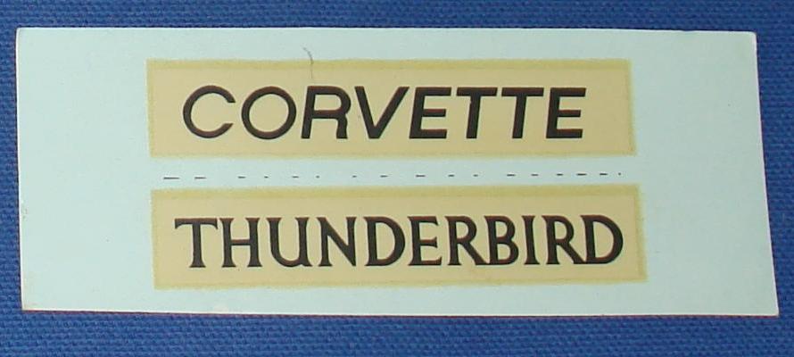 Aurora Pit Stop Kit Chevrolet Corvette Ford Thunderbird Slot Car Decals