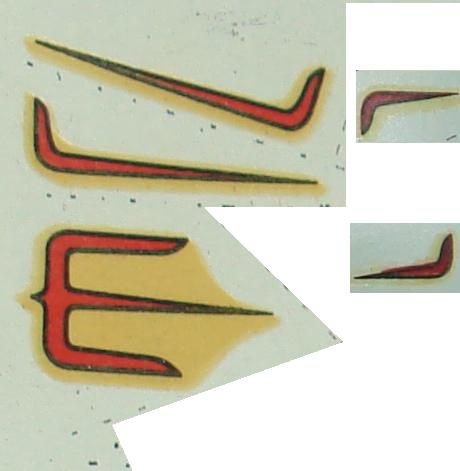 Aurora 187 Scale Slot Car Hop Up Kit Decals Five Accents