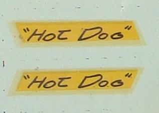 Aurora 187 Scale Slot Car Hop Up Kit Decals Hot Dog