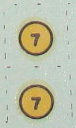 Aurora 187 Scale Slot Car Hop Up Kit Decals Number Sevens