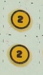 Aurora 187 Scale Slot Car Hop Up Kit Decals Number Twos