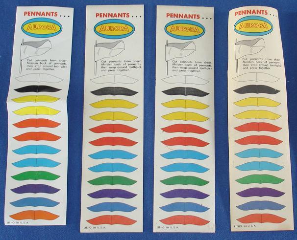 Aurora Model Motoring HO Slot Car Paper Pennants Aurora Model Motoring HO Slot Car Paper Pennants